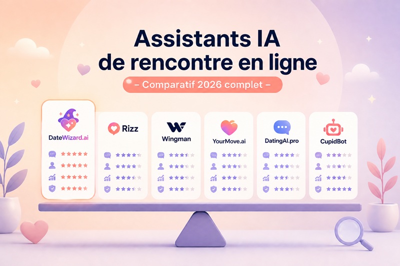 Assistants IA de rencontre en ligne - Comparatif 2026 complet